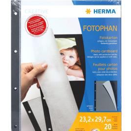 Photo Carton 20 Sheets One Size Black