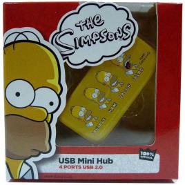 Supergrass Eixo Simpsons Usb 2.0 4 Ports One Size Yellow / Black