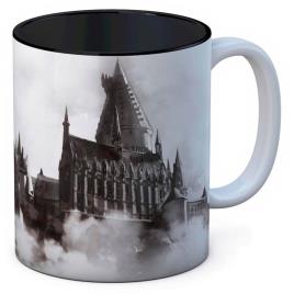 Caneca Do Castelo De Hogwarts Harry Potter One Size White / Black