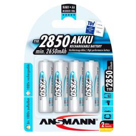 1x4 2850 Mignon Aa 2650mah Recarregável 2850 Mignon Aa 2650mah Baterias One Size Silver
