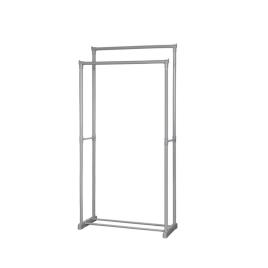 Cabide  Double Steak Prateado (Aço Inoxidável - 77x39x143-157 cm)