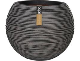 Vaso CAPI Nature Rib Redondo (Cinzento - Plástico - 62x48 cm)