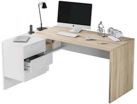Secretária HABITDESIGN Office Buc (Branco - Melamina - 145x73x108 cm)