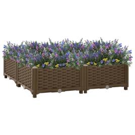 Canteiro  Elevado Polipropileno (Castanho - 80 x 80 x 23 cm)