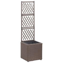 Floreira  Vime 1 Vaso (Castanho - 30x30x107 cm)