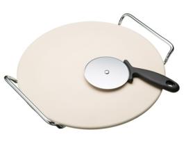 Conjunto para Servir Pizza Kitchen Craft Creme