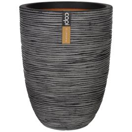 Capi Vaso elegante e baixo Nature Rib 36x47 cm antracite KOFZ782