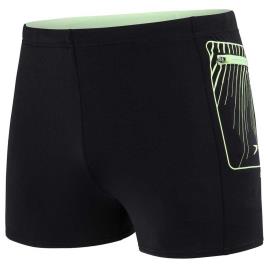 Speedo Boxer De Natação Contrast Pocket UK 32 Black / Bright Zest