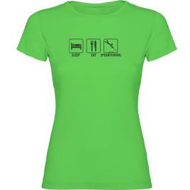 Camiseta De Manga Curta Sleep Eat And Sperfishing L Light Green