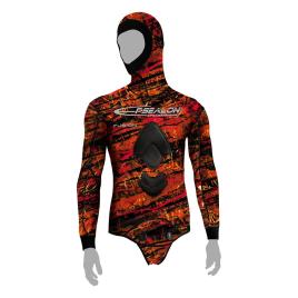 Jaqueta De Caça Submarina Red Fusion 7 Milímetros XS Red / Black