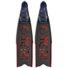 Omer Barbatanas De Caça Submarina Stingray Dual Carbon EU 37-39 Black / Blue / Red