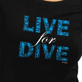 Kruskis Camiseta De Manga Curta Live For Dive 2XL Black