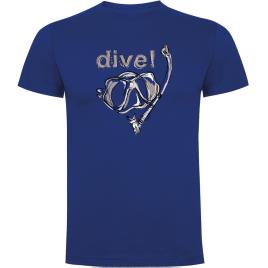 Camiseta De Manga Curta Dive M Royal Blue