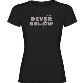 Camiseta De Manga Curta Diver Below XL Black