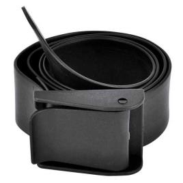 Black Rubber Belt Nylon One Size Black