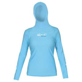 Iq-company Camiseta Feminina De Manga Comprida Com Capuz Uv 300 S Turquoise