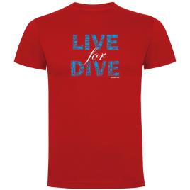 Camiseta De Manga Curta Live For Dive M Red