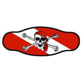 Neoprene Mask Strap Double Velcro One Size Jolly Roger