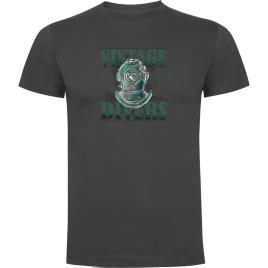 Camiseta De Manga Curta Vintage Divers S Dark Grey