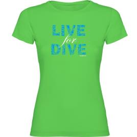 Camiseta De Manga Curta Live For Dive XL Light Green