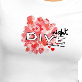 Camiseta De Manga Curta Night Dive 2XL White