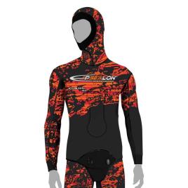 Jaqueta De Caça Submarina Fusion Skin 7 Milímetros S Red