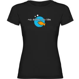 Camiseta De Manga Curta No Diving No Life L Black