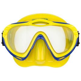 Máscara De Silicone Para Snorkeling Diving One Size Fluorescent Yellow / Cobalt Blue
