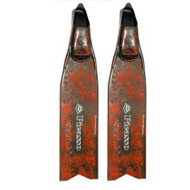 Barbatanas Longas De Caça Submarina Ultimate Carbon EU 42-43 Red Camo