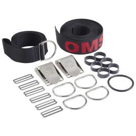 Oms Webbing For Dir Harness With Ss Hardware And Crotch-strap One Size Black / Grey