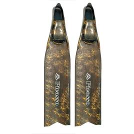Barbatanas Longas De Caça Submarina Ultimate Carbon EU 46-48 Brown Camo