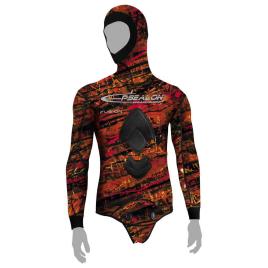 Jaqueta De Caça Submarina Red Fusion 5 Milímetros S Red / Black
