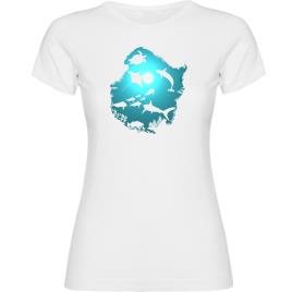 Camiseta De Manga Curta Underwater Dream M White