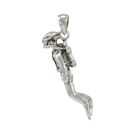 Vertical Diver Pendant One Size Silver