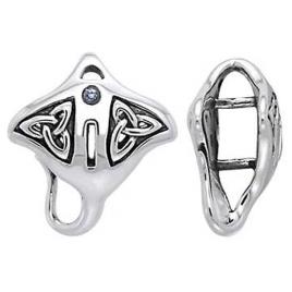 Manta Ray Bead One Size Silver