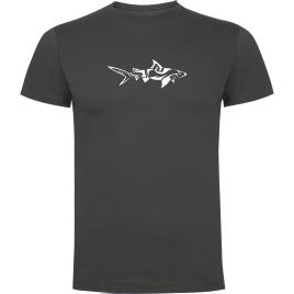 Camiseta De Manga Curta Shark Tribal 3XL Dark Grey