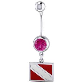 Dive Flag One Size Pink Crystal