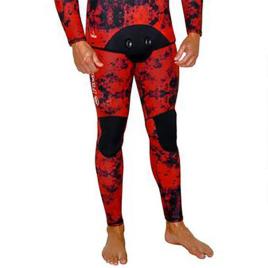 Calças De Caça Submarina Camo Blood 5 Milímetros 3XL Red / Black