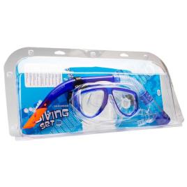Waimea Conjunto Máscara Com Snorkel Diving One Size Cobalt Blue