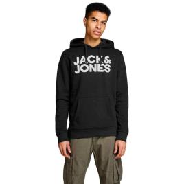 Jack & Jones Capuz Corp Logo 2XL Black