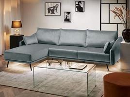 Sofá BELIANI Varde com LED (Cinzento - Veludo)