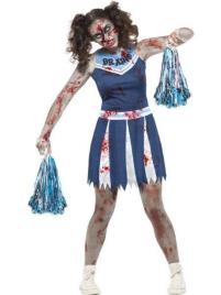 Fato de Mulher  Animadora Zombie Azul (Tam: XS)