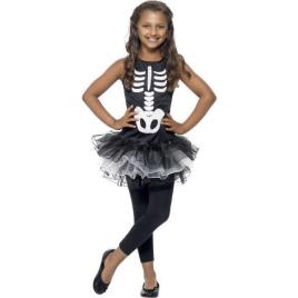 Fato de Menina  Esqueleto Tutu (Tam: 10 a 12 Anos)