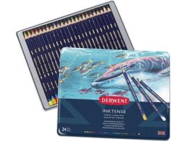 Caixa Metal Lápis Inktense DERWENT 12 cores