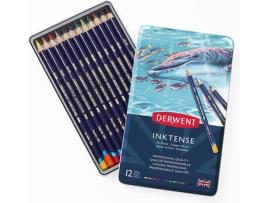 Caixa Metal Lápis Inktense DERWENT 24 cores