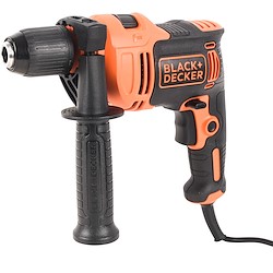 Berbequim com fio percutor BLACK + DECKER BEH710K-QS 710W + MALA