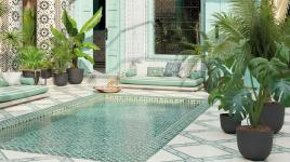 Vaso de plástico HAVANA NATURAL 50CM BRONZE 