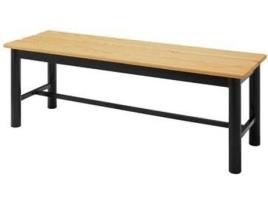 Banco Corrido Balneário  623 Castanho e Preto (160x40x45cm)