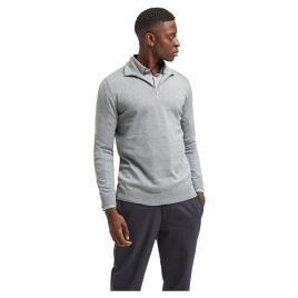 Sweater Meio Zíper Berg M Medium Grey Melange