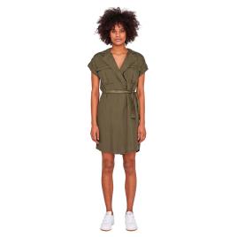 Vestido Curto Vera Endi Tencel S Olive Night
